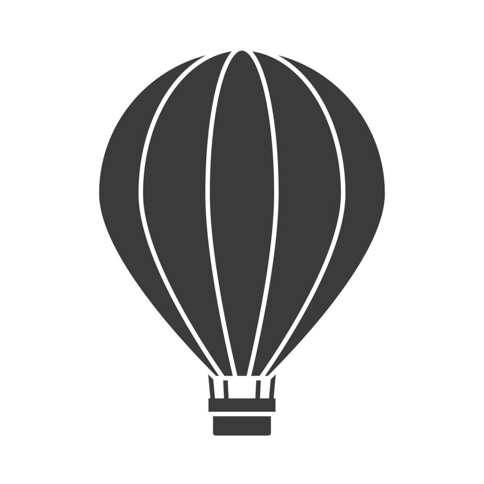 silhouet ballon lucht heet vector