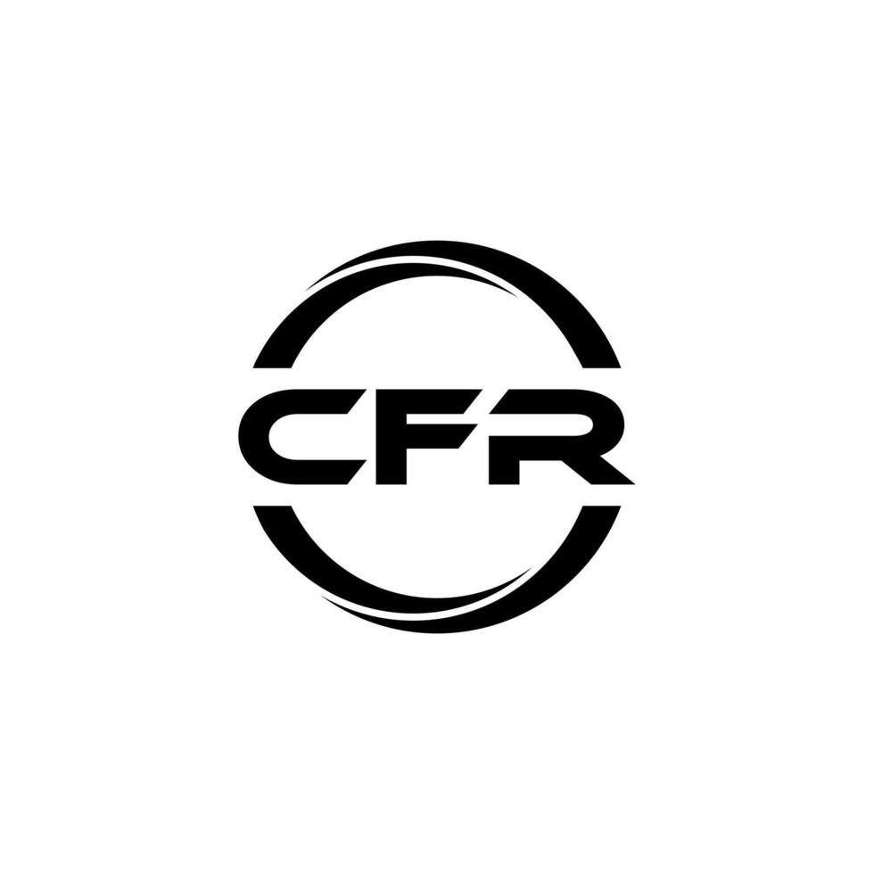 cfr brief logo ontwerp, inspiratie voor een uniek identiteit. modern elegantie en creatief ontwerp. watermerk uw succes met de opvallend deze logo. vector