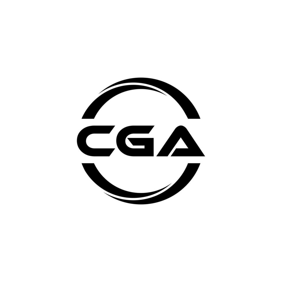 cga brief logo ontwerp, inspiratie voor een uniek identiteit. modern elegantie en creatief ontwerp. watermerk uw succes met de opvallend deze logo. vector