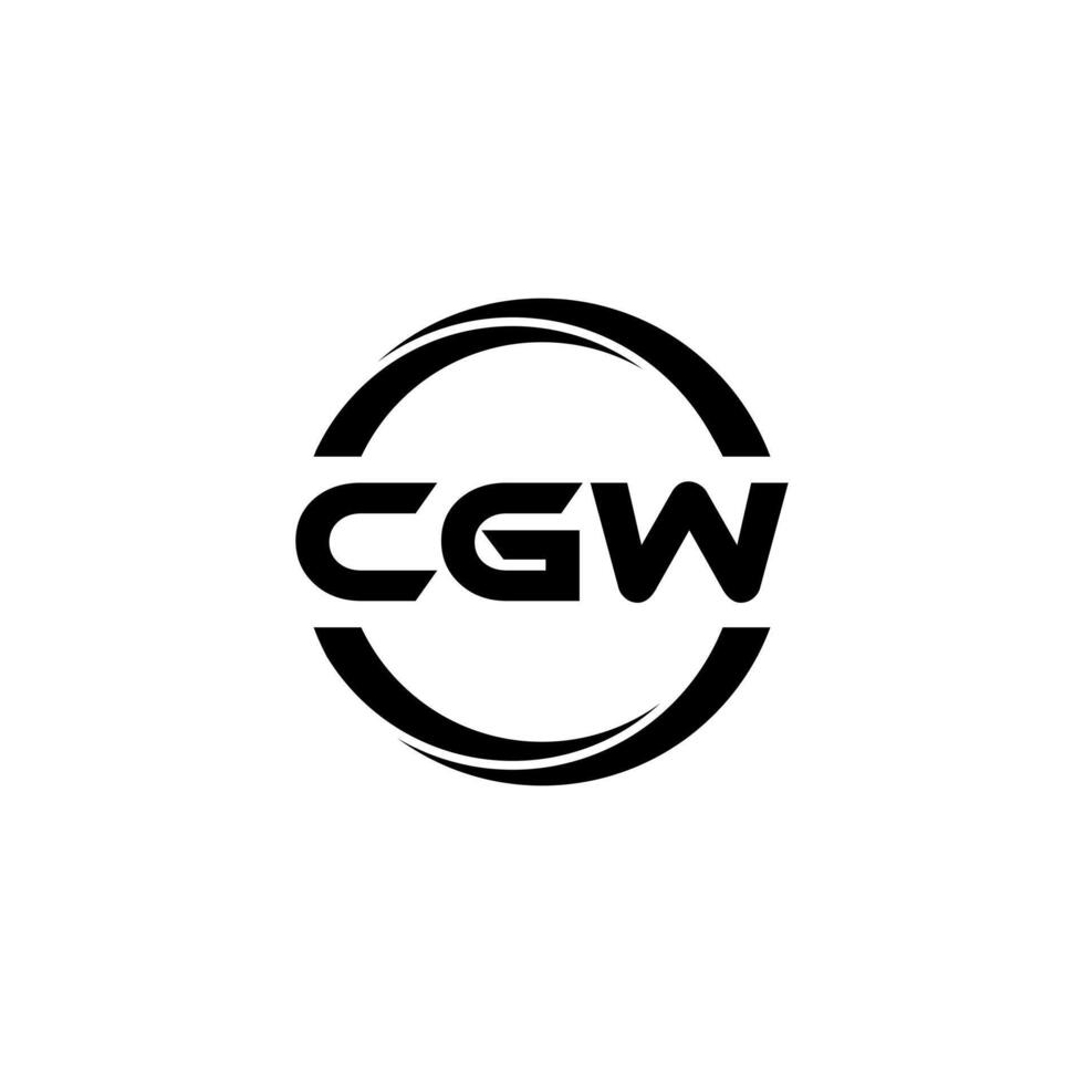 cgw brief logo ontwerp, inspiratie voor een uniek identiteit. modern elegantie en creatief ontwerp. watermerk uw succes met de opvallend deze logo. vector