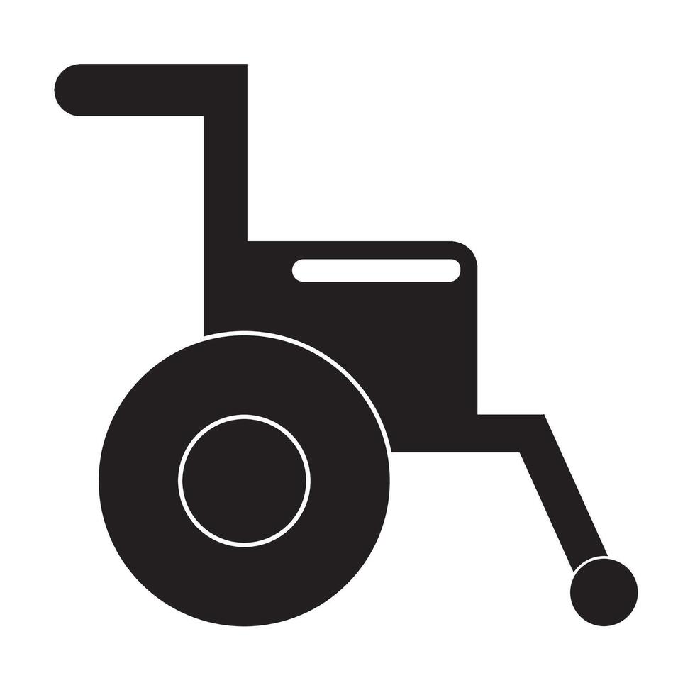 wiel stoel icoon logo vector ontwerp sjabloon