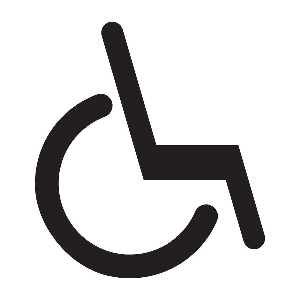 wiel stoel icoon logo vector ontwerp sjabloon