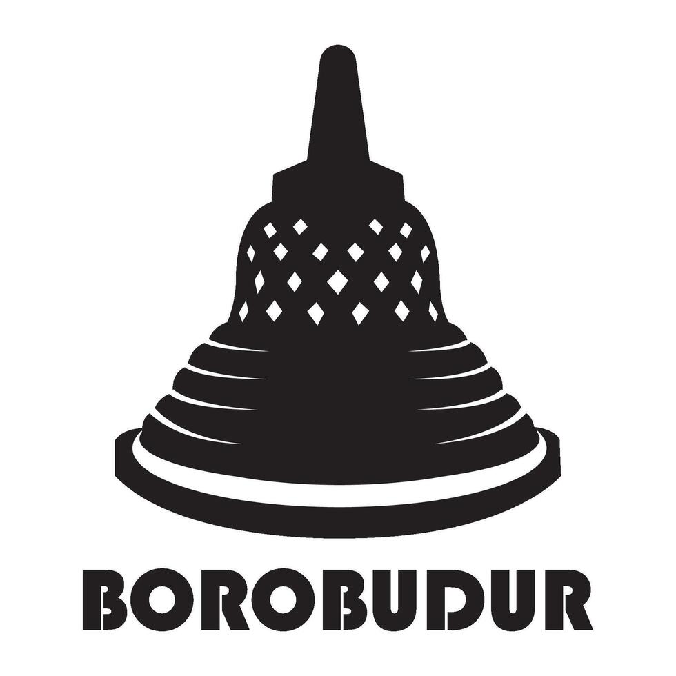 borobudur tempel icoon logo vector ontwerp sjabloon