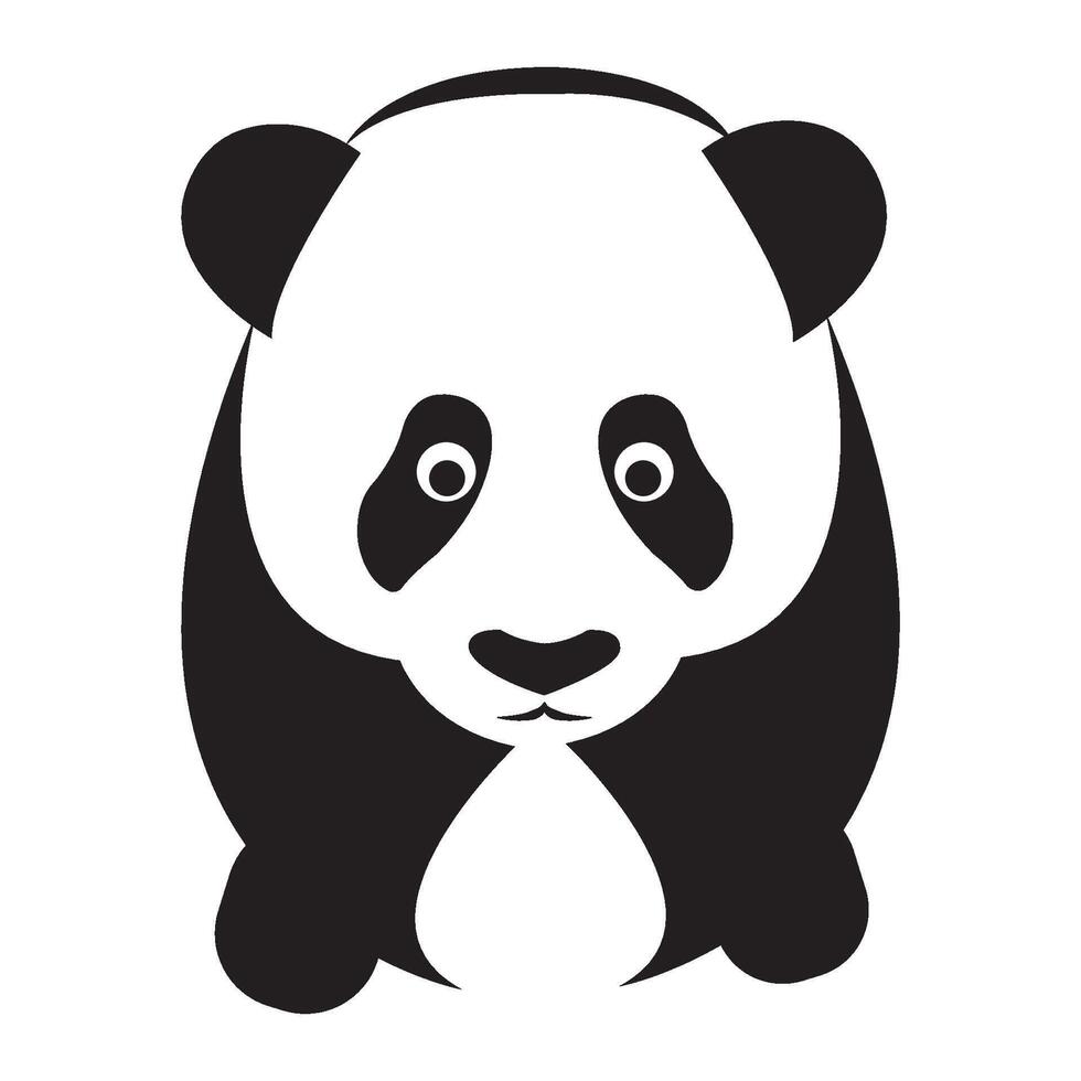 panda icoon logo vector ontwerp sjabloon