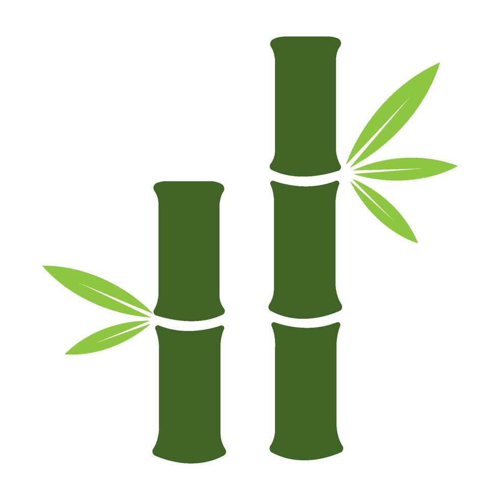 bamboe iconn logo vector ontwerp sjabloon