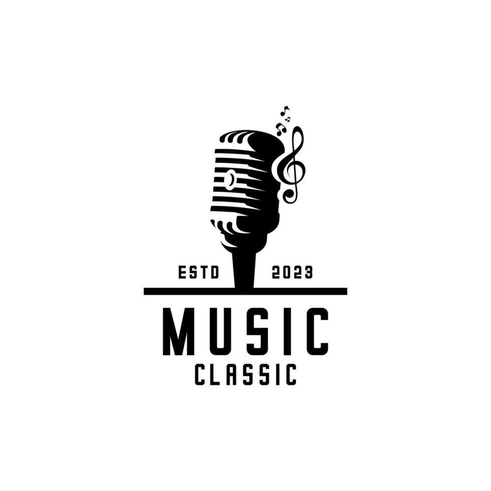 microfoon muziek- logo vector
