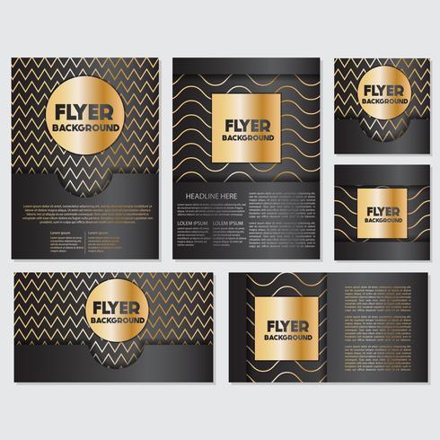 Gouden banner achtergrond flyer stijl ontwerpsjabloon vector