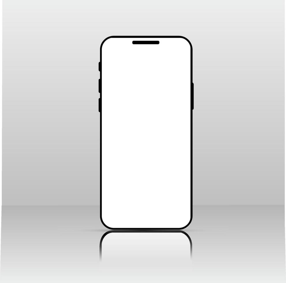 slim telefoon modern isometrische lijn illustratie concept vector