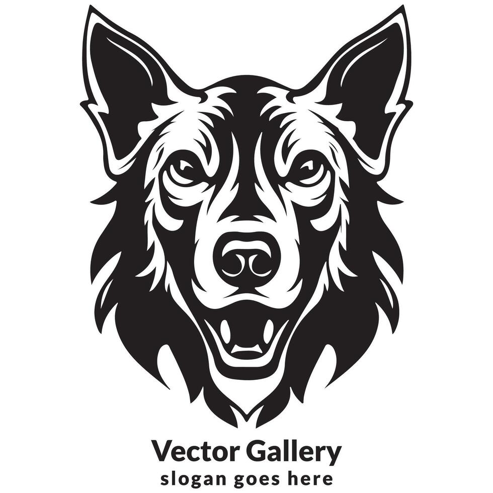 vector schattig hond logo