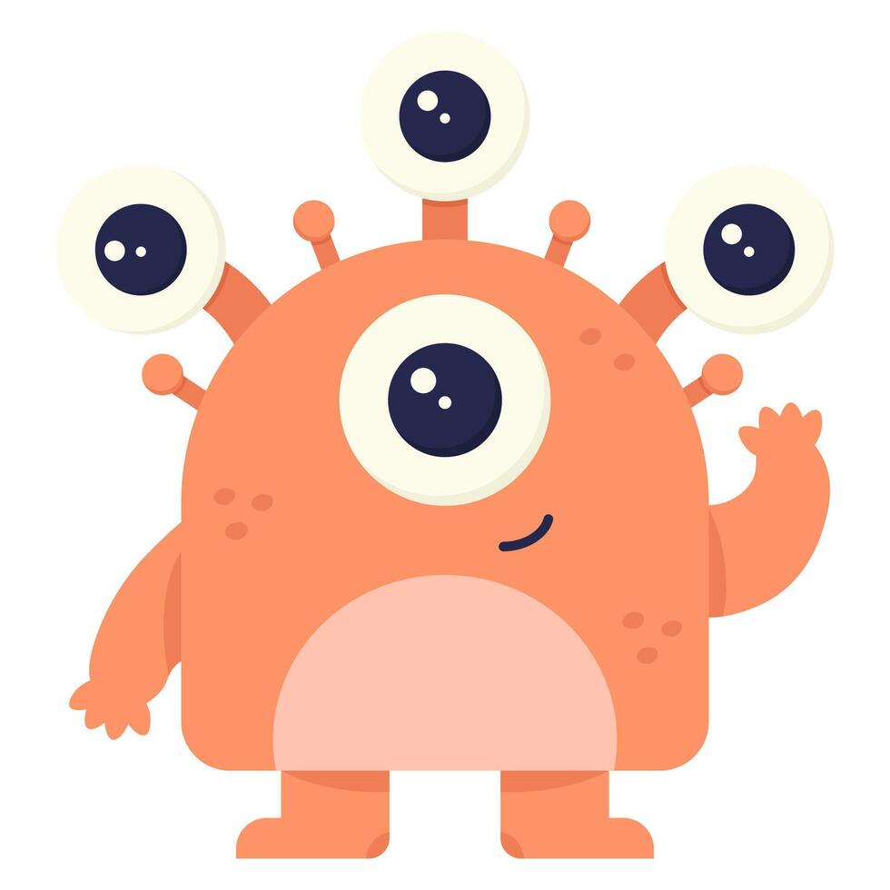 schattig monster. tekenfilm karakter voor kinderen. vector illustratie