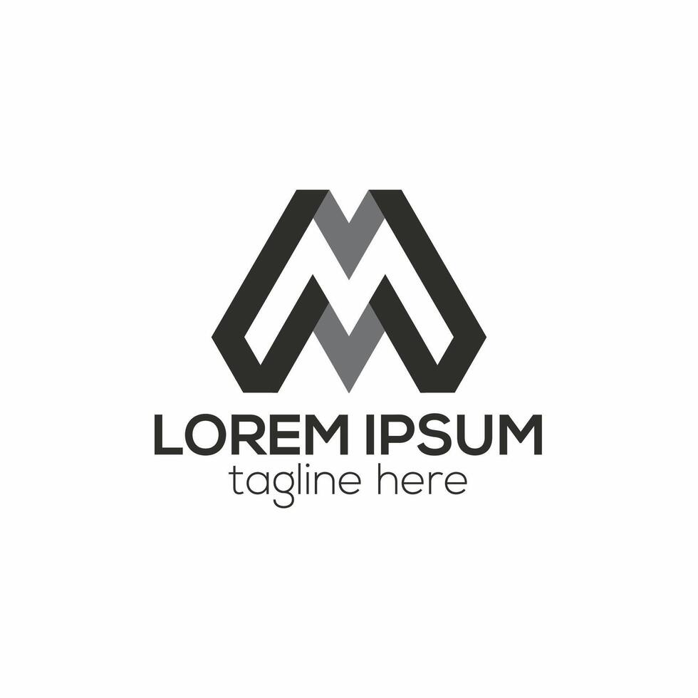 modern m brief logo, m abstract logo ontwerp concept geïsoleerd vector sjabloon illustratie