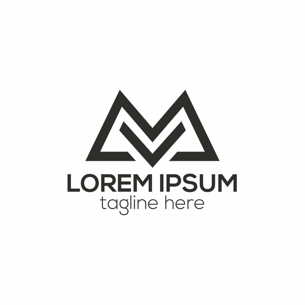 modern m brief logo, m abstract logo ontwerp concept geïsoleerd vector sjabloon illustratie