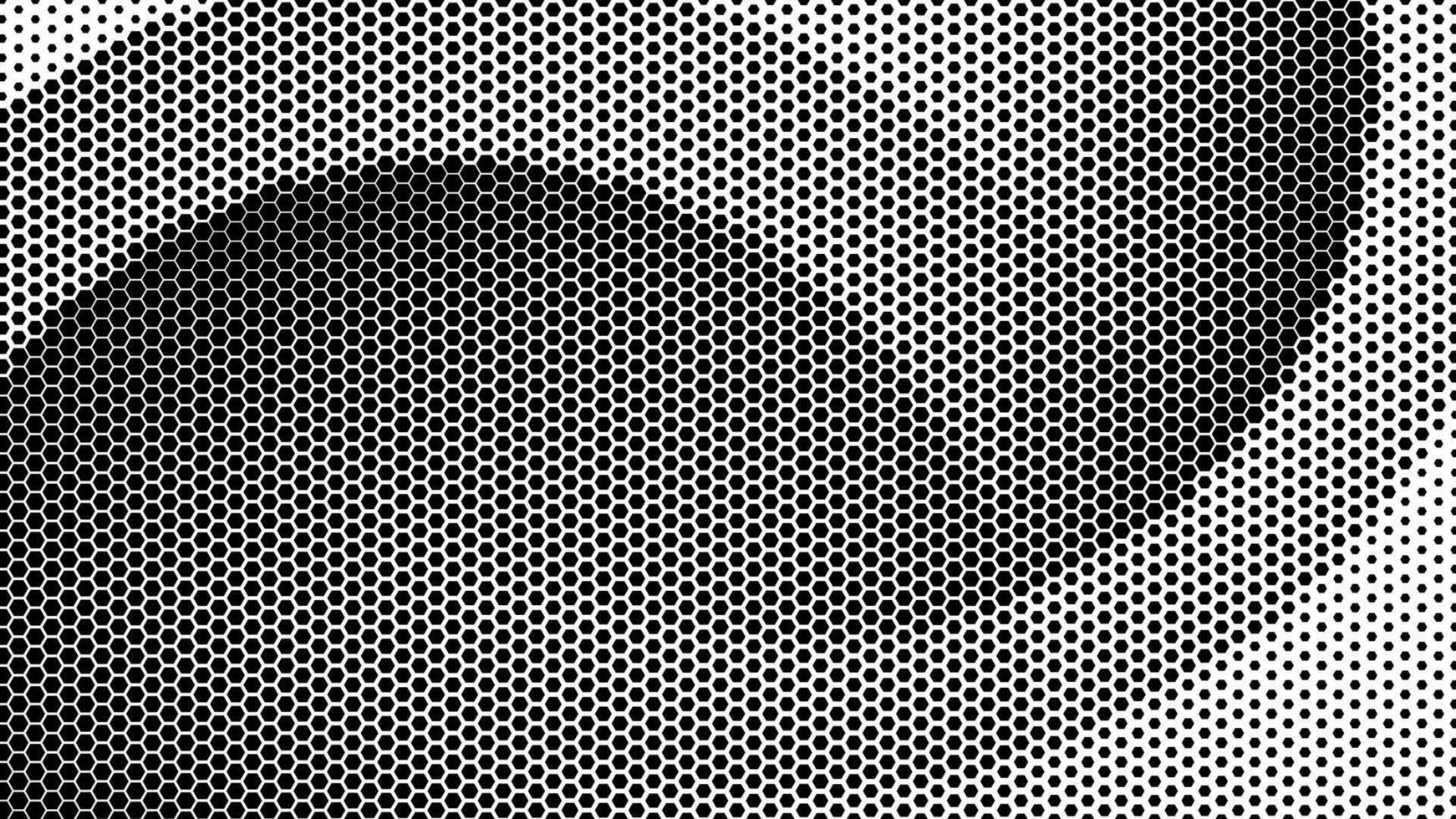 zeshoekig meetkundig Golf achtergrond. halftone zeshoek vormen technologie achtergrond. abstract meetkundig golvend patroon. zeshoek schaduw helling met zeshoekig patroon. vector illustratie.