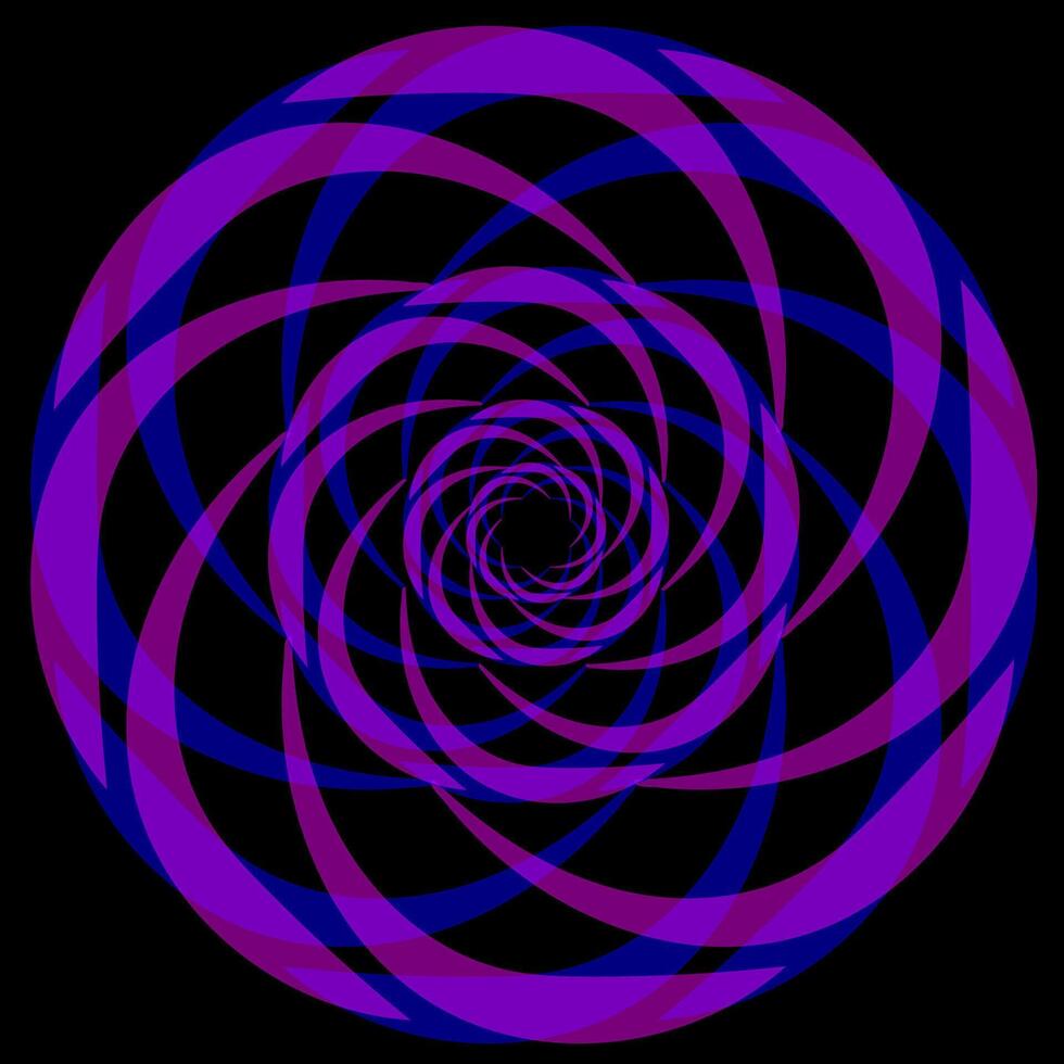 vector abstract patroon van ronde vorm in Purper kleur Aan zwart achtergrond