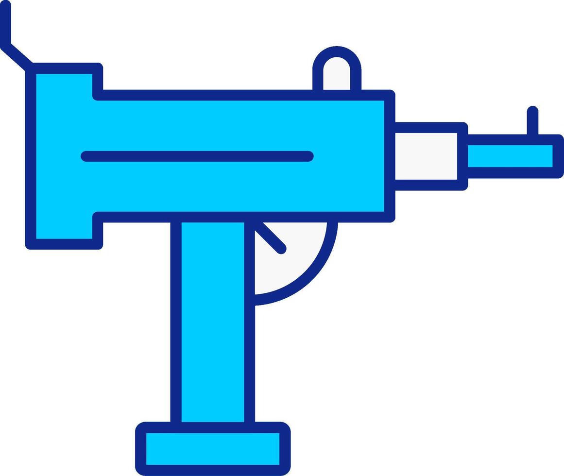 uzi blauw gevulde icoon vector