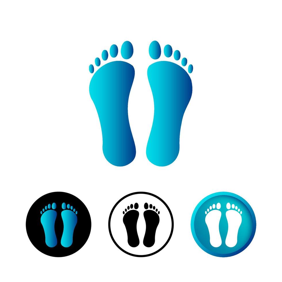 abstracte man voetafdruk pictogram illustratie vector