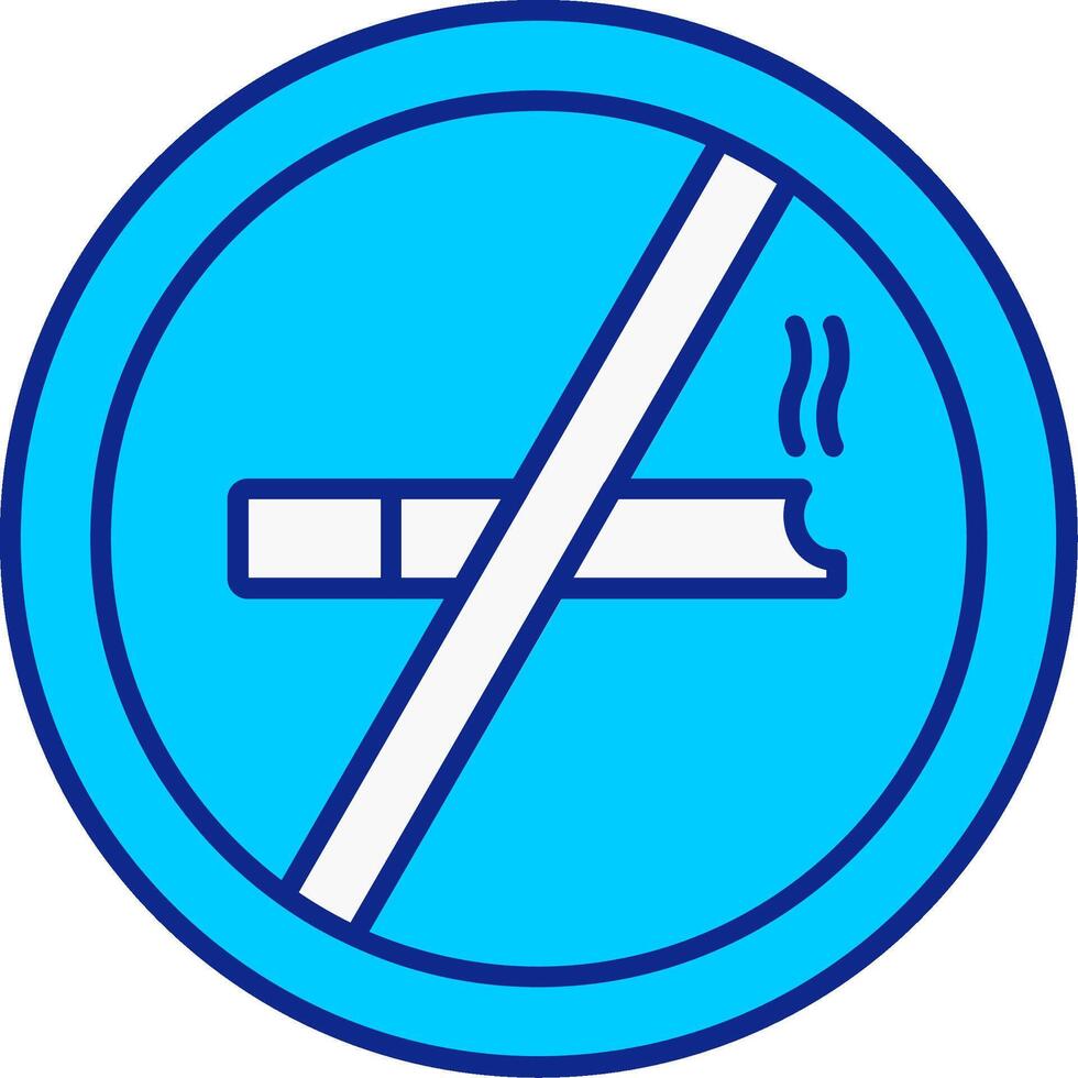 Nee roken blauw gevulde icoon vector