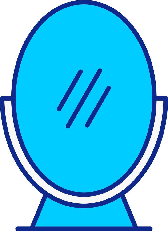 spiegel blauw gevulde icoon vector