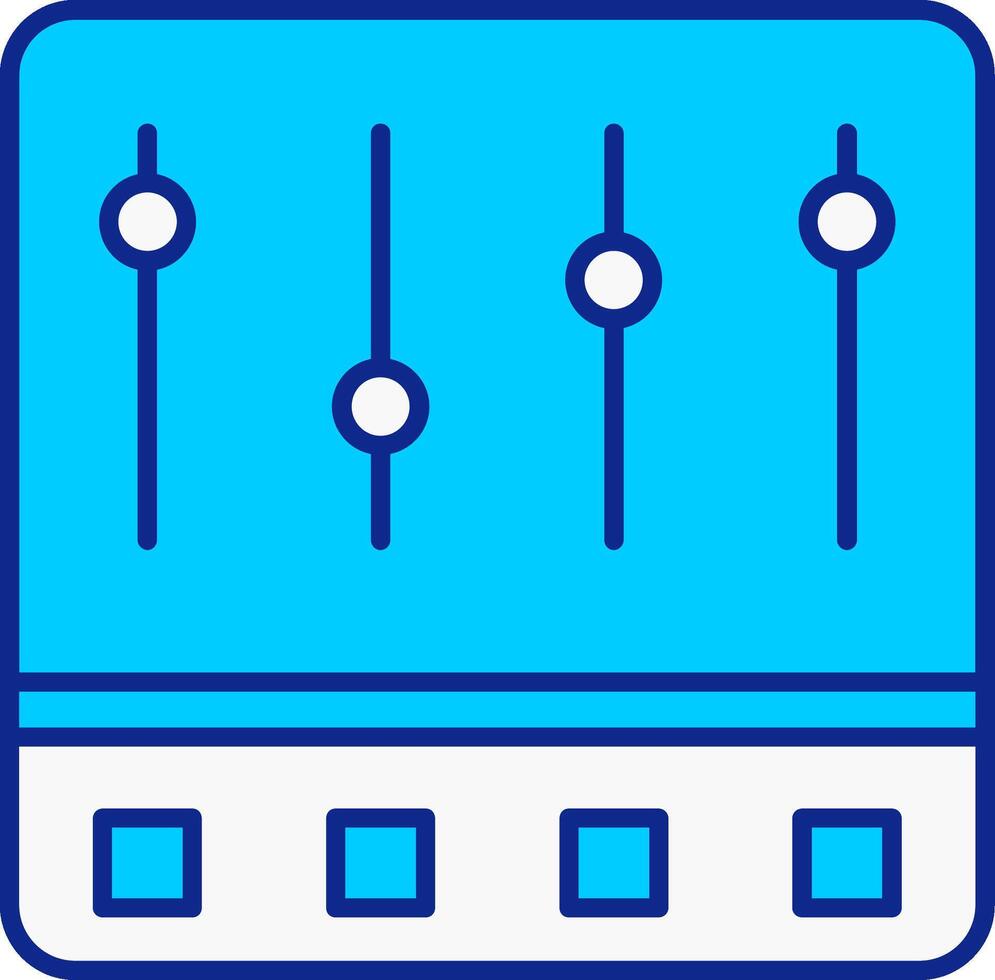 controle paneel blauw gevulde icoon vector