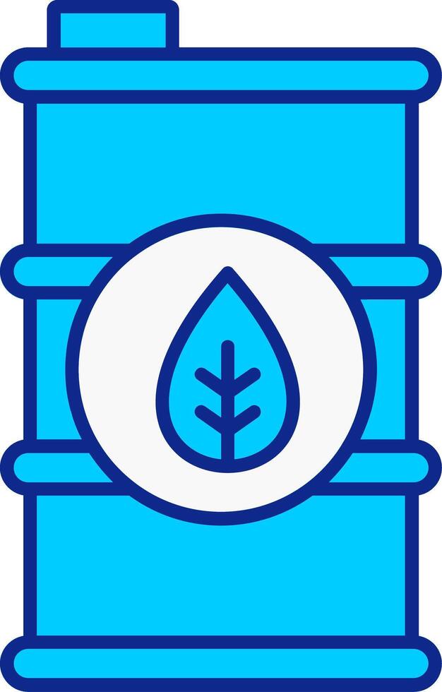 eco vat blauw gevulde icoon vector