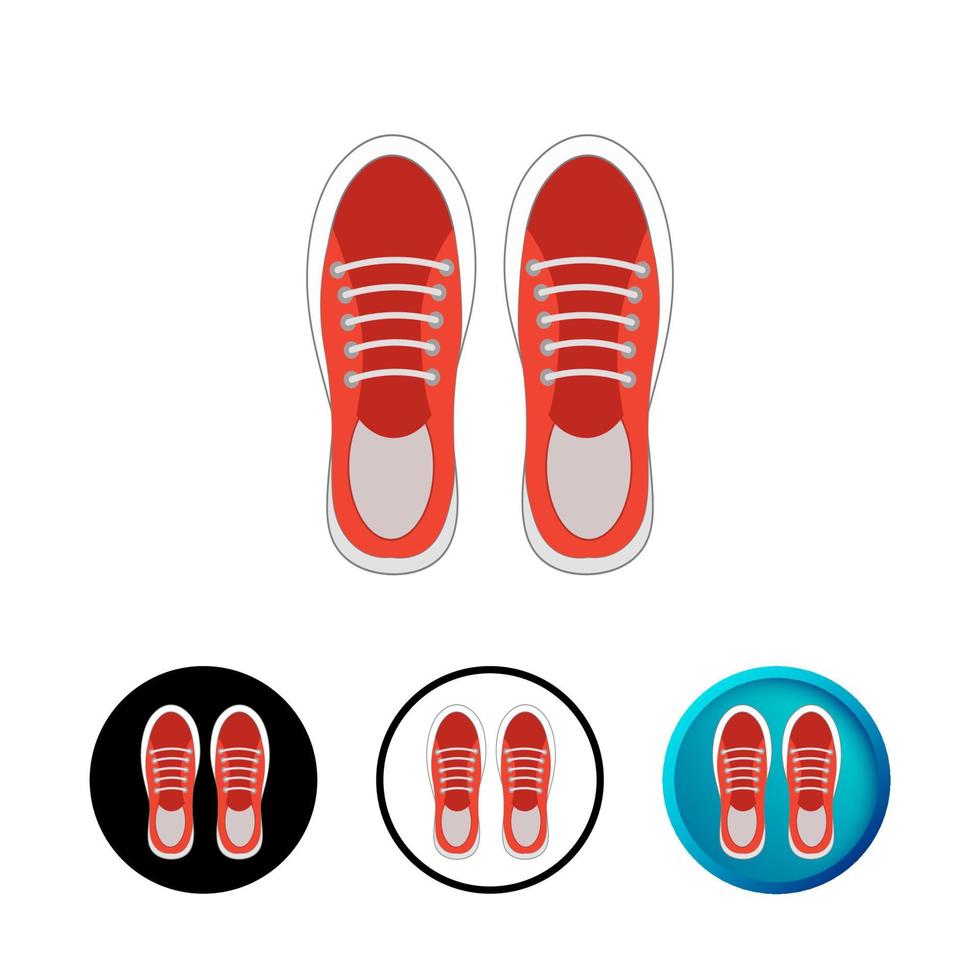 abstracte sneaker schoenen pictogram illustratie vector