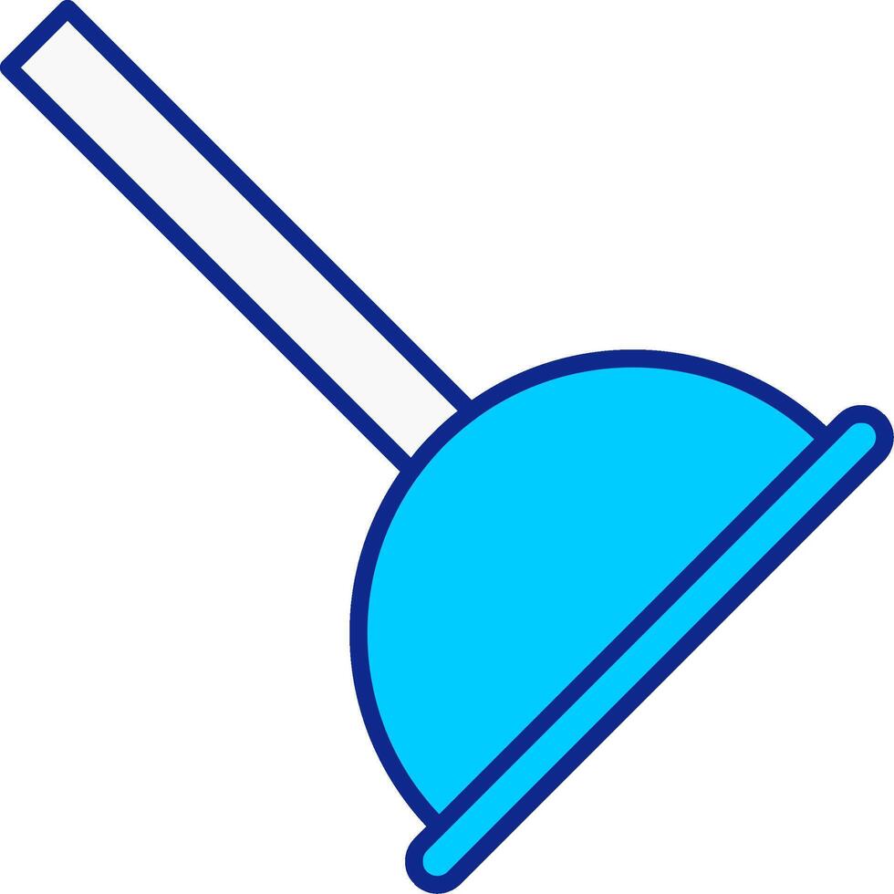 plunjer blauw gevulde icoon vector