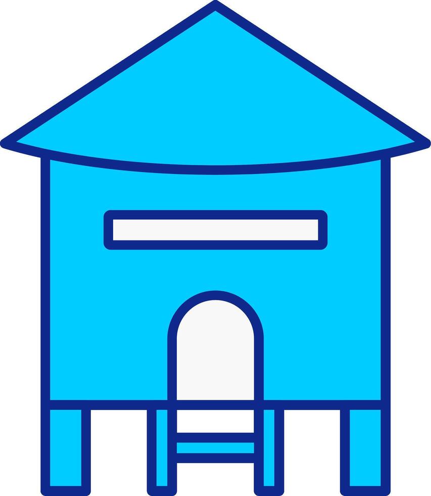 hut blauw gevulde icoon vector