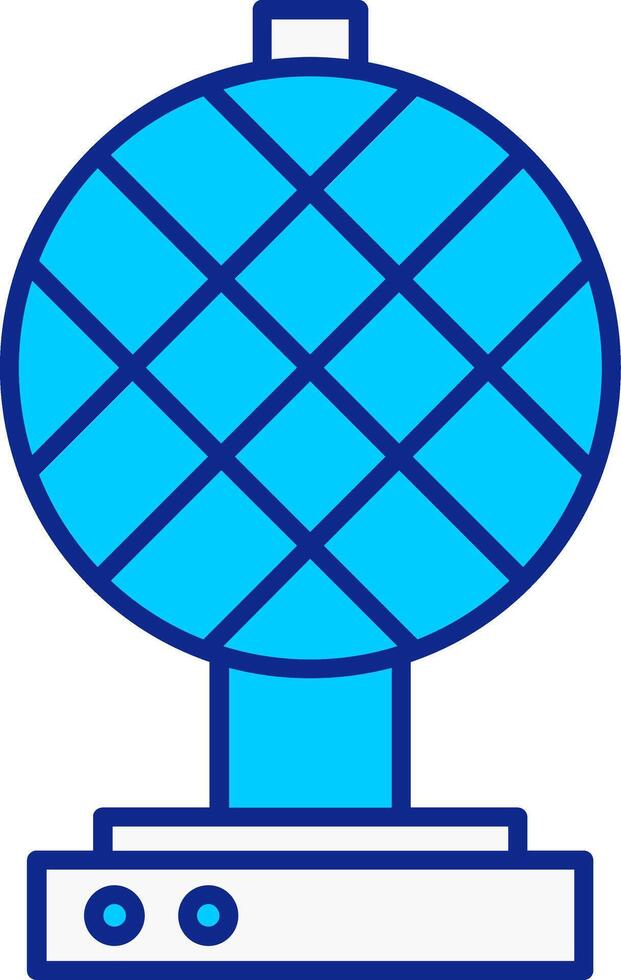 wafel ijzer blauw gevulde icoon vector