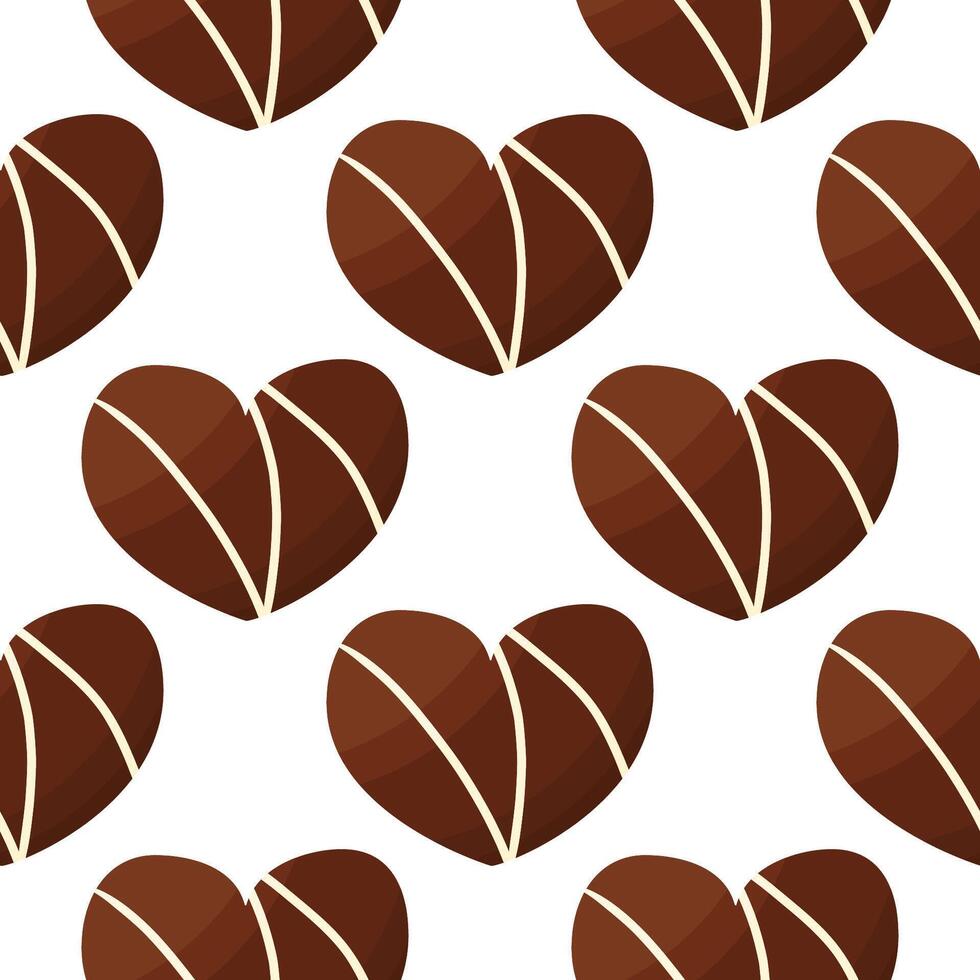 chocola valentijnsdag dag hart liefde zoet patroon vector