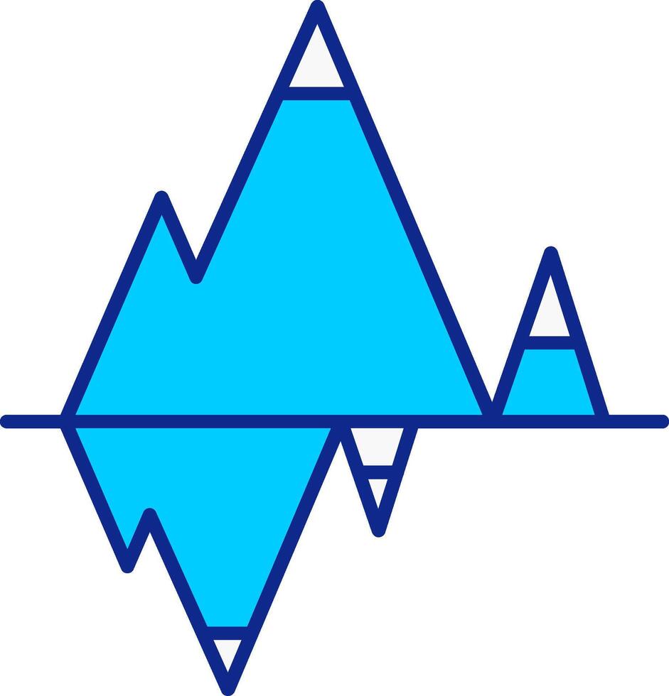 gletsjer blauw gevulde icoon vector