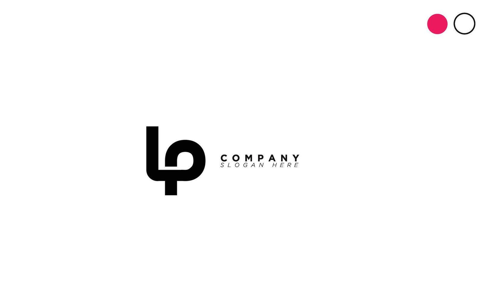 lp alfabet letters initialen monogram logo pl, l en p vector