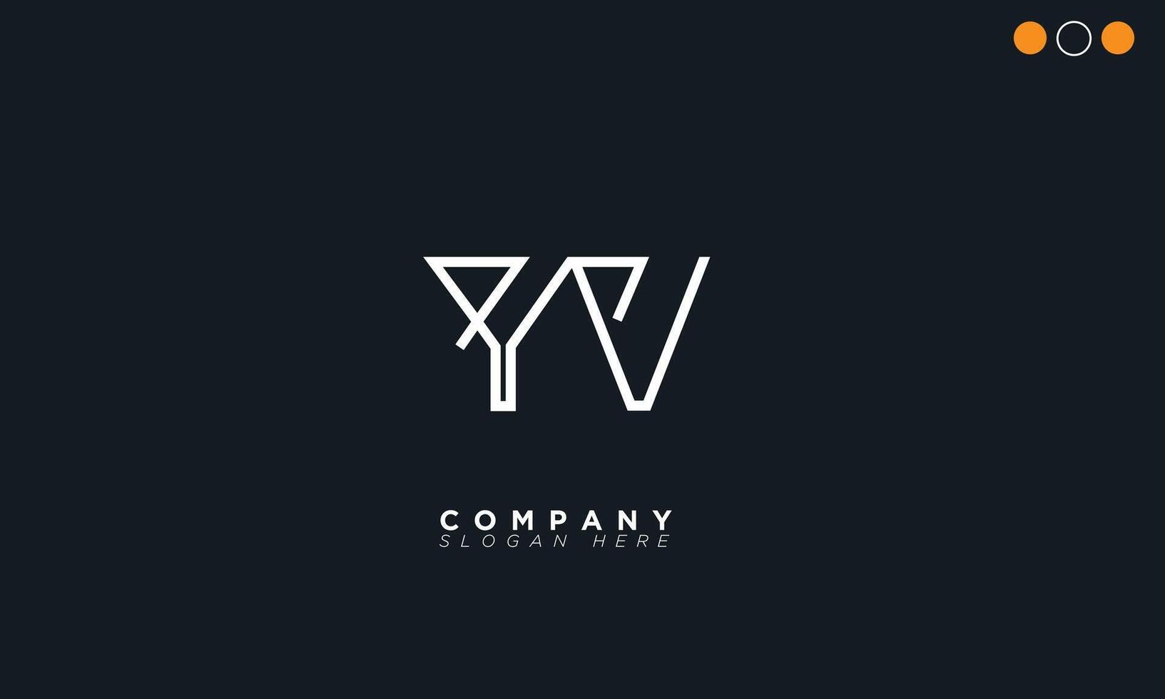 yv alfabet letters initialen monogram logo vy, y en v vector