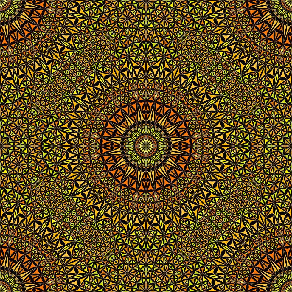 naadloos driehoek mandala ornament patroon - Boheems abstract caleidoscoop gouden mozaïek- vector achtergrond