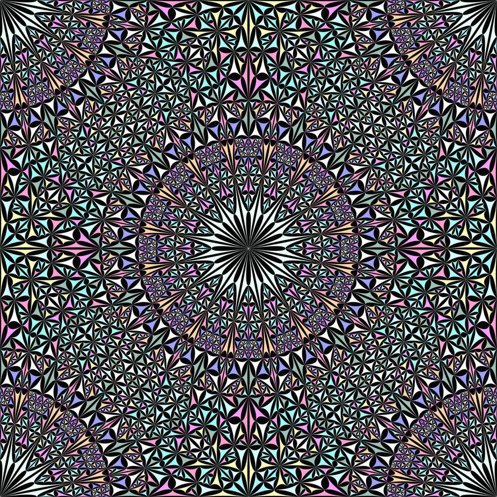 oosters naadloos licht kleurrijk gebogen driehoek mandala mozaïek- patroon achtergrond - abstract Boheems vector kunst grafisch ontwerp