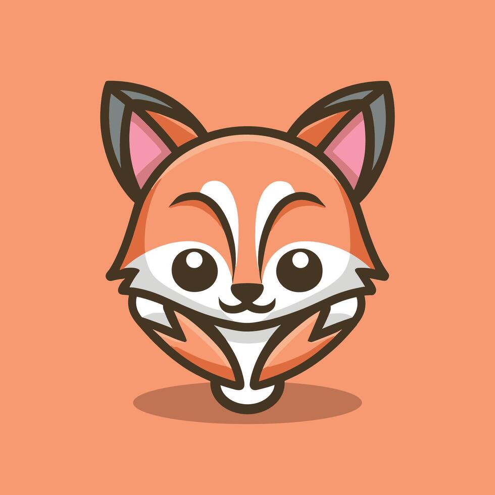 minimalistische en modern een speels vos logo vector