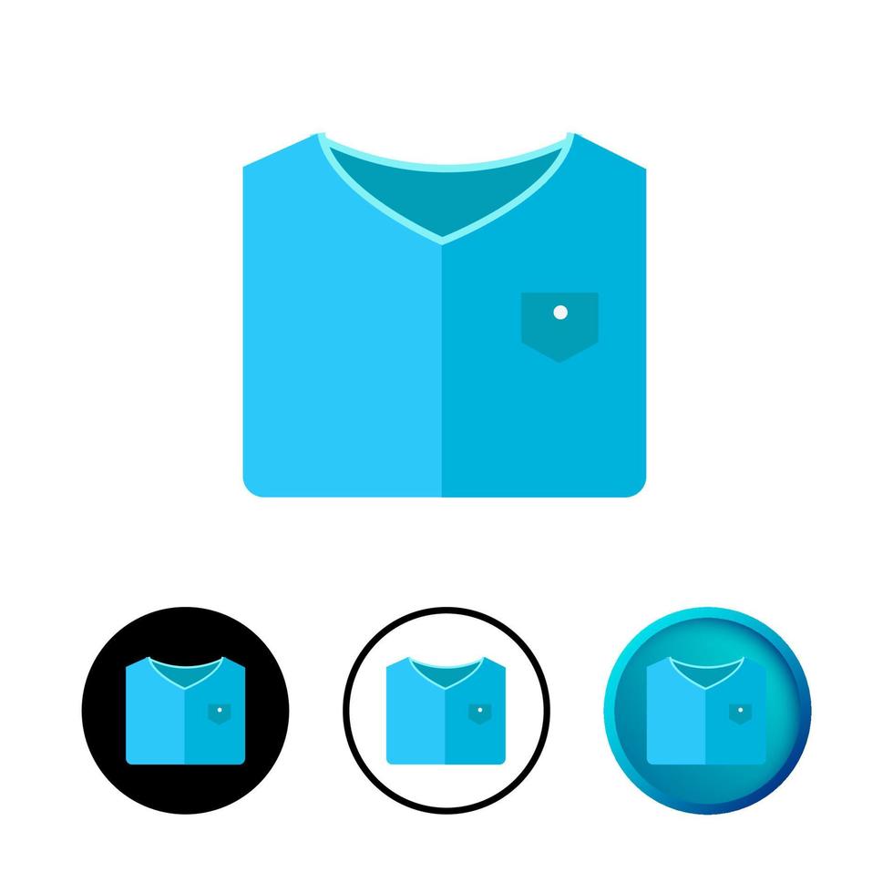 abstracte gevouwen tshirt pictogram illustratie vector