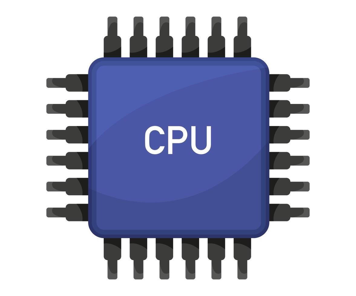 computer verwerker, microprocessor elektronisch, CPU bord, chipset stroomkring vector illustratie