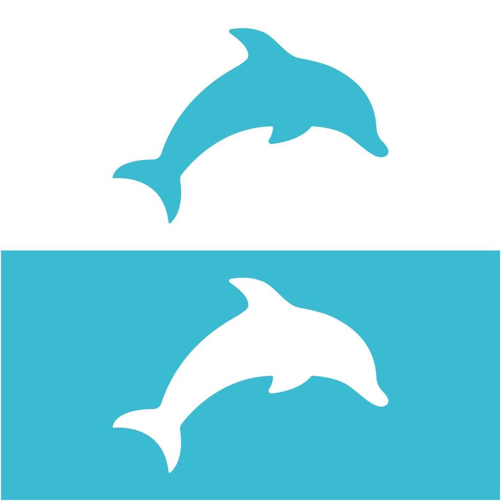 dolfijn logo vector met jumping positie .deze logo is geschikt voor reizen bedrijf, duiken of water avontuur.