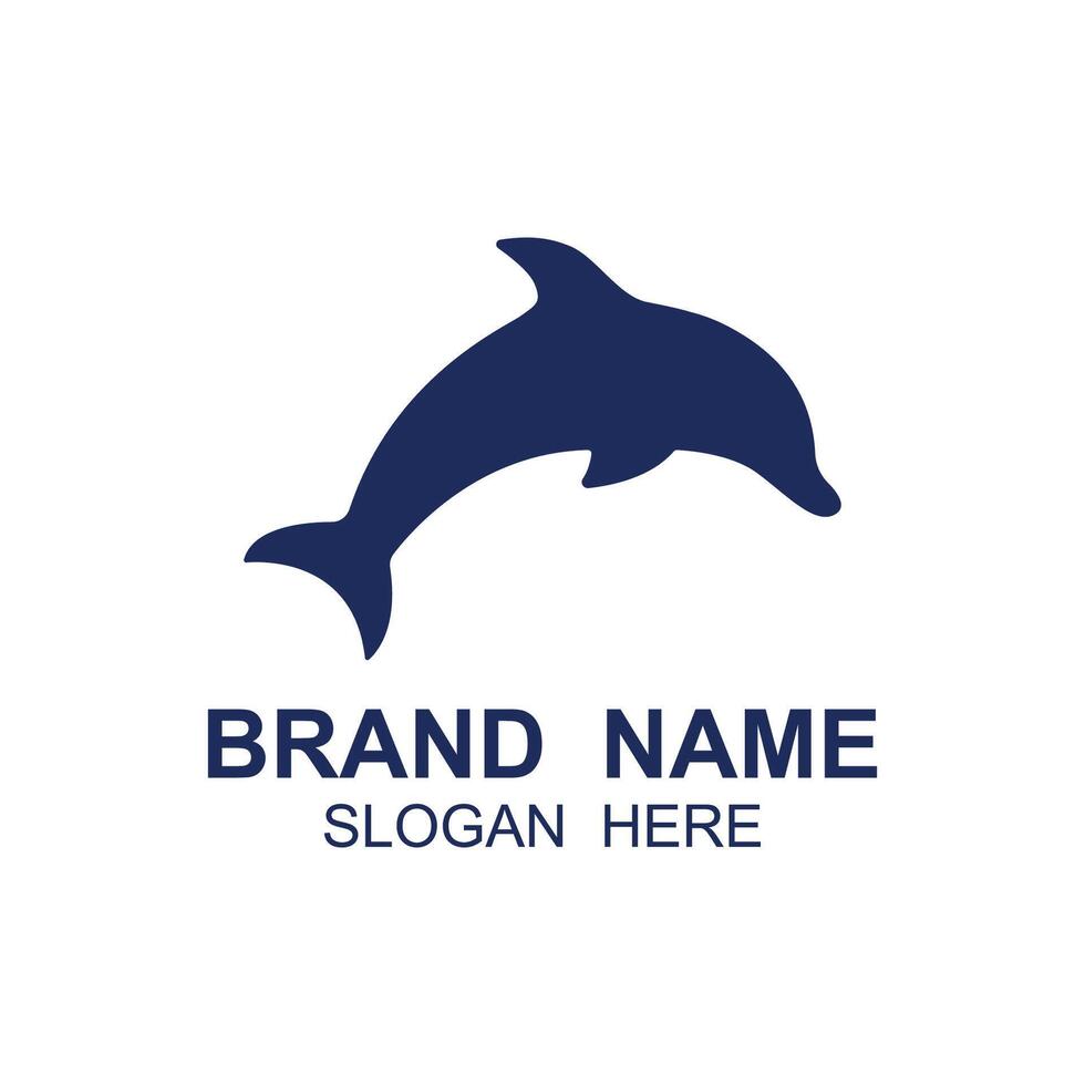 dolfijn logo vector met jumping positie .deze logo is geschikt voor reizen bedrijf, duiken of water avontuur.