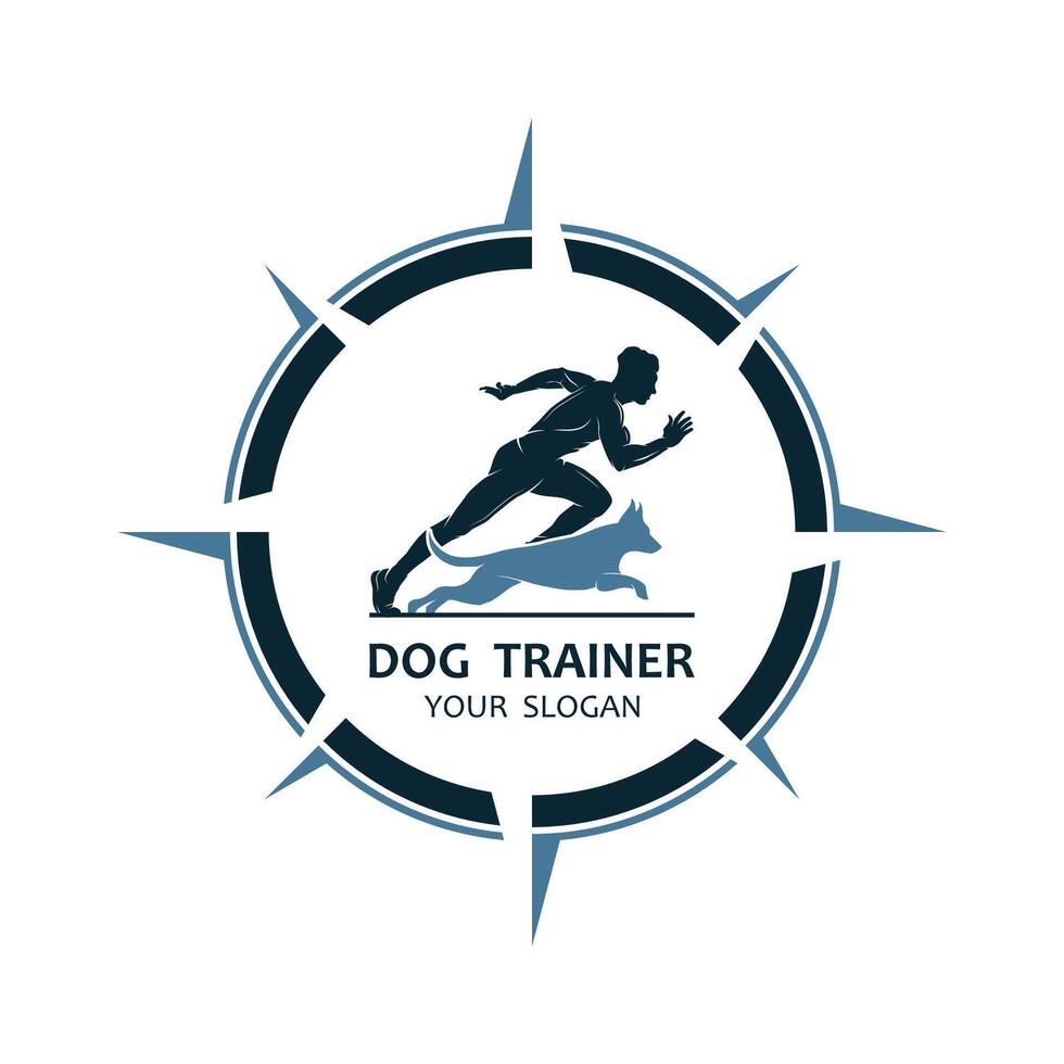 ontwerp logo ideeën opleiding honden vector sjabloon. logo geschikt voor hond trainer bedrijf, hond winkel, hond voedsel op te slaan