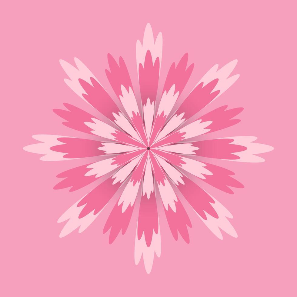 een roze bloem voor vrouwen dag spandoek. roze kleur Internationale vrouwen dag concept voor spandoeken, webben, achtergronden, kunst, ansichtkaart vector, illustratie vector