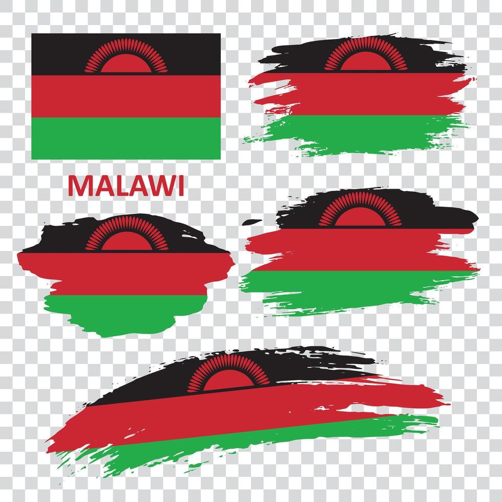 reeks van vector vlaggen van Malawi