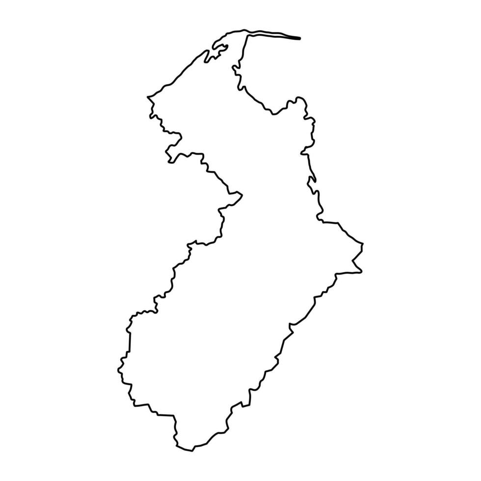 tasman regio kaart, administratief divisie van nieuw Zeeland. vector illustratie.