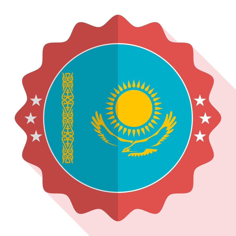 Kazachstan kwaliteit embleem, label, teken, knop. vector illustratie.
