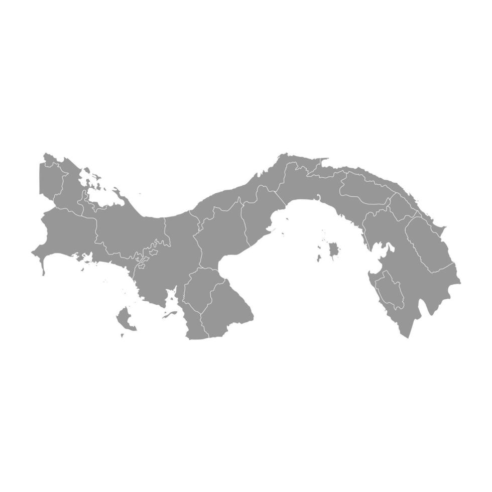 Panama kaart met administratief divisies. vector illustratie.