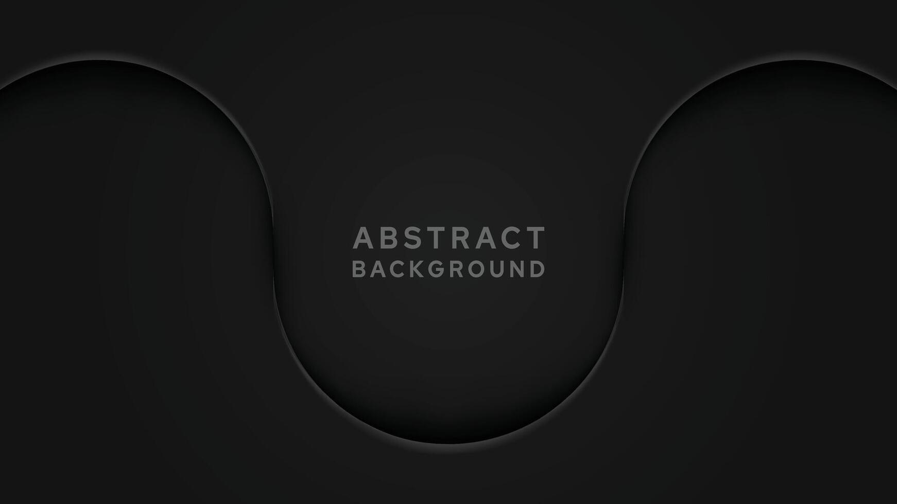 3d zwart meetkundig abstract achtergrond overlappen laag Aan donker ruimte met golven vorm decoratie minimalistische modern grafisch ontwerp element uitknippen stijl concept vector