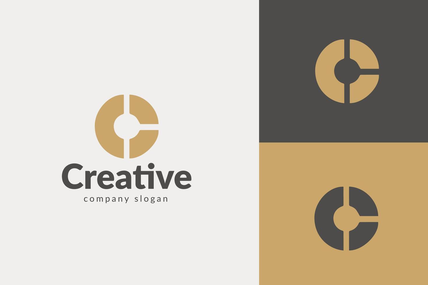 grafisch ontwerp concept met abstract logo in neutrale kleur palet vector