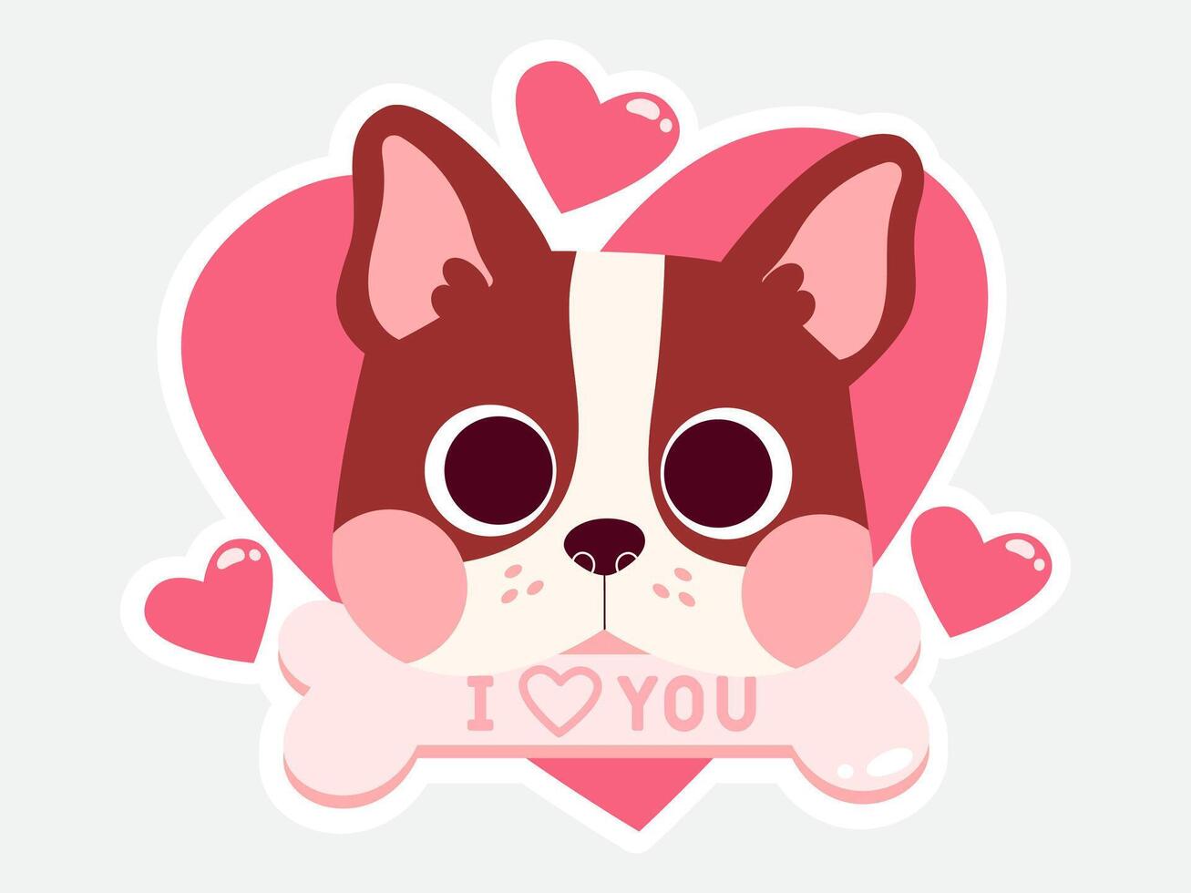 liefde Valentijn sticker illustratie vector