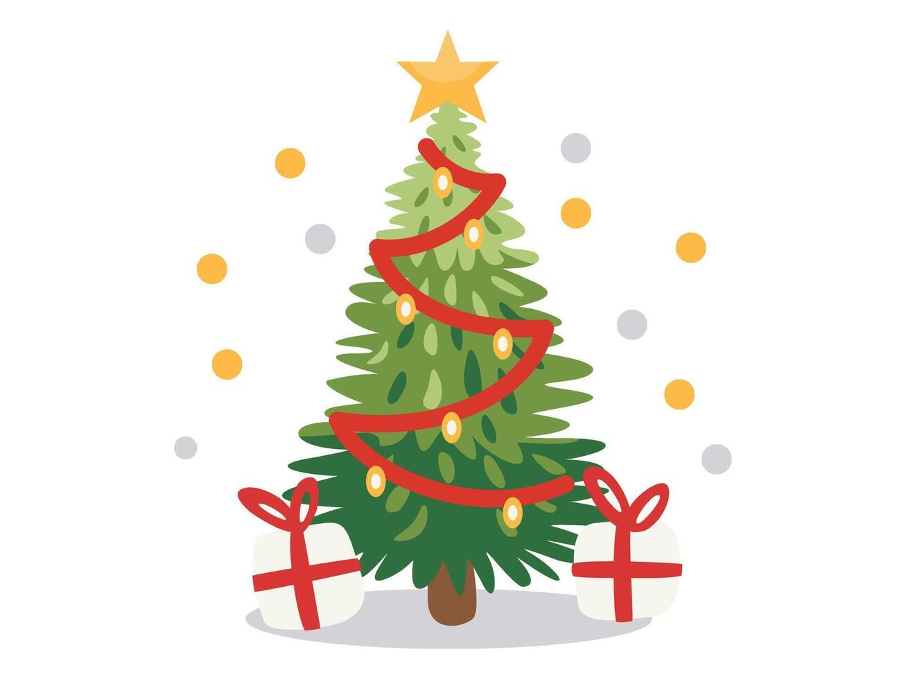 kerstmis illustratie Cadeau geschenk sticker vector