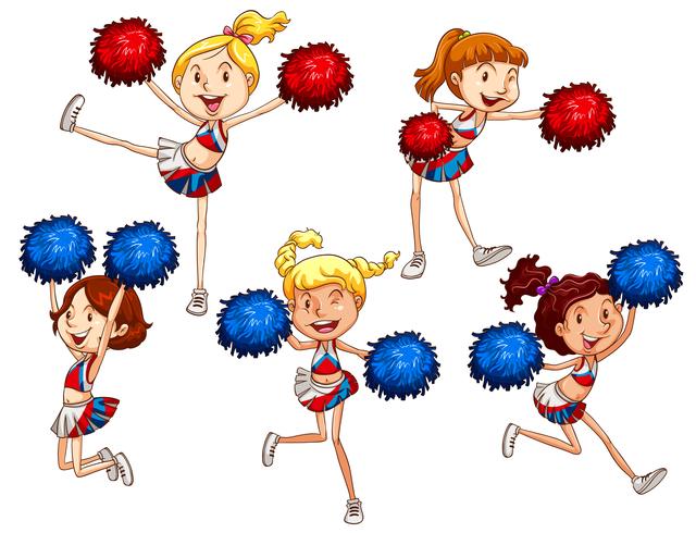 cheerleaders vector